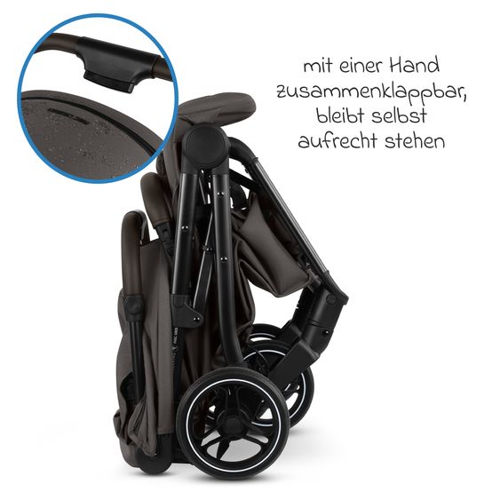 ABC Design Poussette & Sportwagen Ping 4 Trekking Jusqu'à 22 Kg Charge Avec Position Allongée - Noix