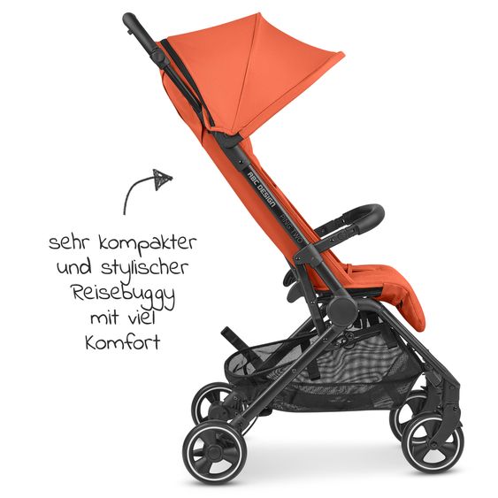 ABC Design Buggy & Sportwagen Ping Two mit flacher Liegeposition - inkl. Transporttasche & Tragegurt - Classic Edition - Carrot