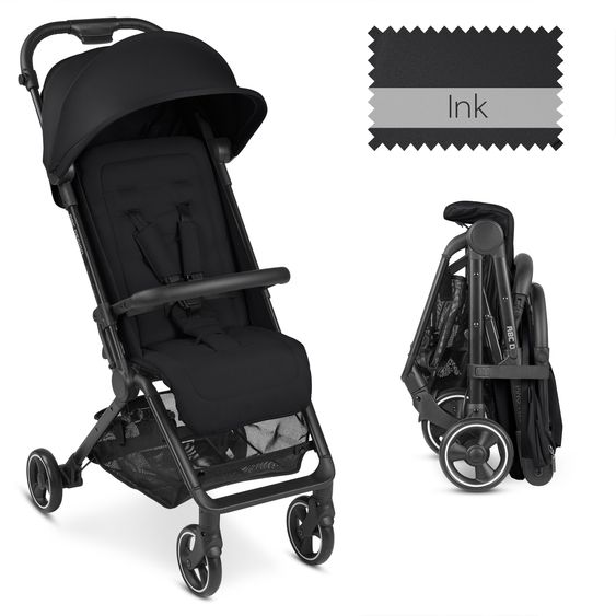 ABC Design Buggy & Sportwagen Ping Two mit flacher Liegeposition - inkl. Transporttasche & Tragegurt - Classic Edition - Ink