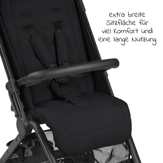 ABC Design Buggy & Sportwagen Ping Two mit flacher Liegeposition - inkl. Transporttasche & Tragegurt - Classic Edition - Ink