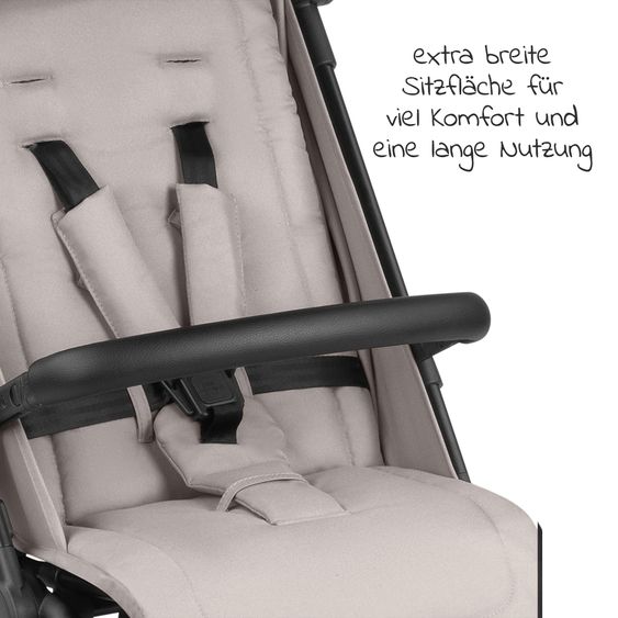 ABC Design Buggy & Sportwagen Ping Two Trekking mit flacher Liegeposition, Transporttasche und Tragegurt - Powder