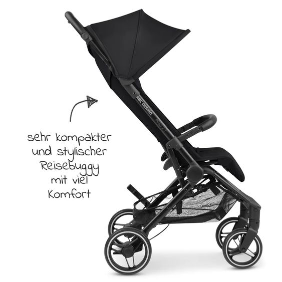 ABC Design Ping Two Trekking passeggino e carrozzina con posizione reclinabile in piano, navicella, tracolla, portabicchieri e parapioggia - Ink