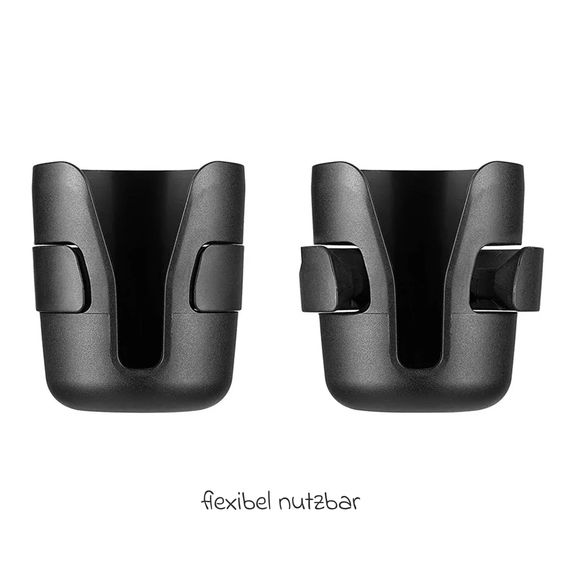 ABC Design Ping Two Trekking passeggino e carrozzina con posizione reclinabile in piano, navicella, tracolla, portabicchieri e parapioggia - Ink