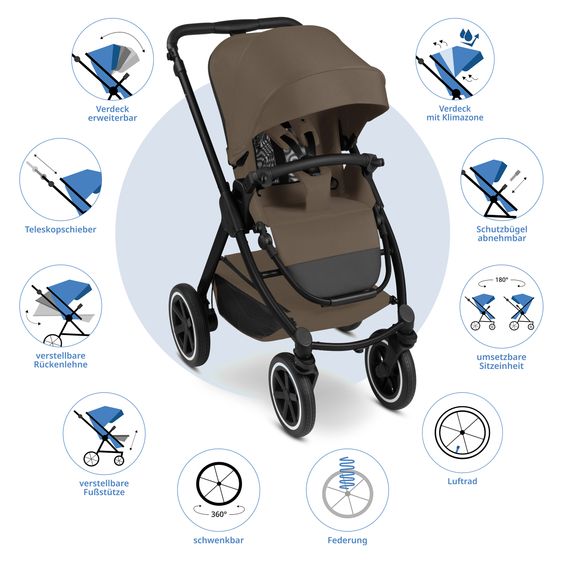 ABC Design Buggy & Sportwagen Samba 2 mit Sportsitz (ab ca. 9 Monate) - Dark Beige