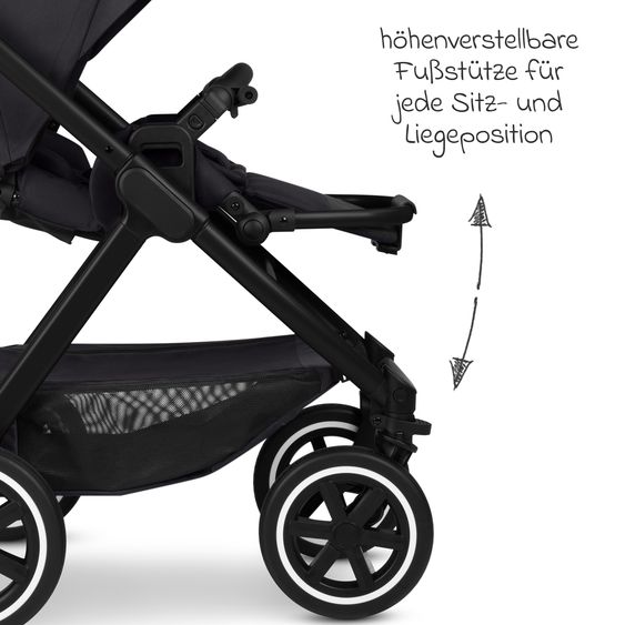 ABC Design Buggy & pushchair Samba 2 with sports seat (from approx. 9 months) - Pure - Coal