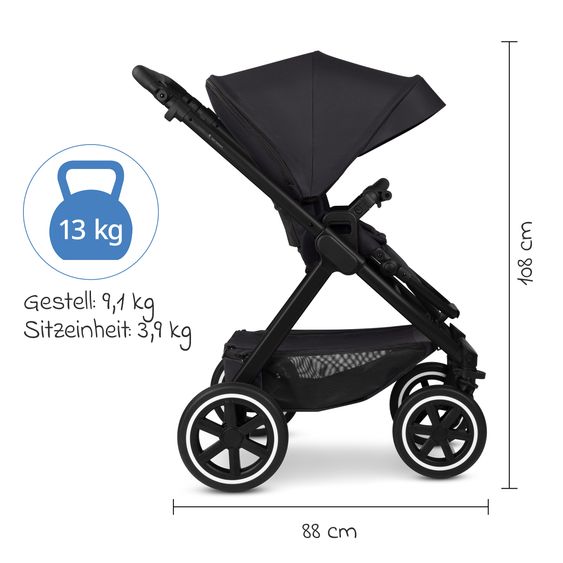 ABC Design Buggy & pushchair Samba 2 with sports seat (from approx. 9 months) - Pure - Coal