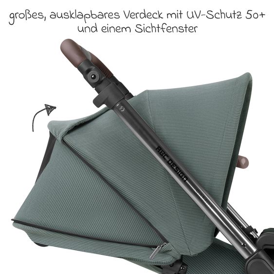 ABC Design Buggy & Sportwagen Samba mit Sportsitz (ab ca. 9 Monate) inkl. Wickeltasche Urban - Aloe