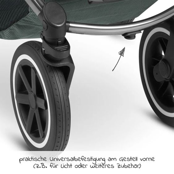 ABC Design Buggy & Sportwagen Samba mit Sportsitz (ab ca. 9 Monate) inkl. Wickeltasche Urban - Aloe