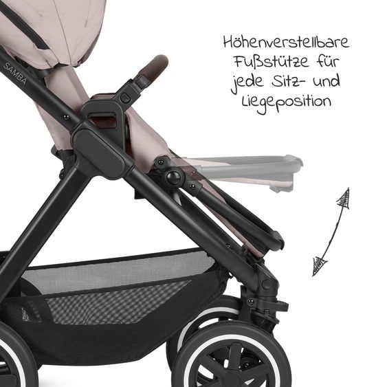 ABC Design Buggy & pushchair Samba with sports seat (from approx. 9 months) - Pure Edition - Berry