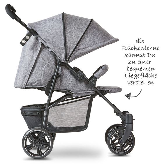 ABC Design Buggy & Stroller Treviso 4 - Circle Line with recline function and whitewall tires - Woven Graphite