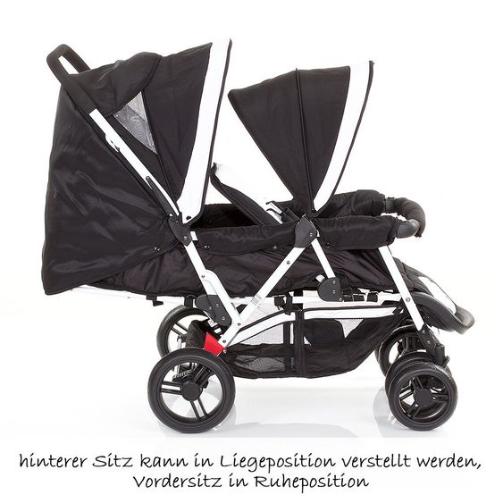 ABC Design Geschwister-Kinderwagen Tandem (Circle Line) - Nero-Bianco