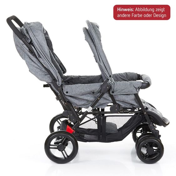 ABC Design Geschwister-Kinderwagen Tandem (Circle Line) - Nero-Bianco