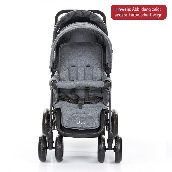 ABC Design Geschwister-Kinderwagen Tandem (Circle Line) - Nero-Bianco