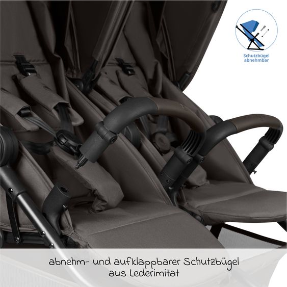 ABC Design Geschwister- & Zwillingskinderwagen Bayamo mit Liegeposition, Knickschieber - Nut