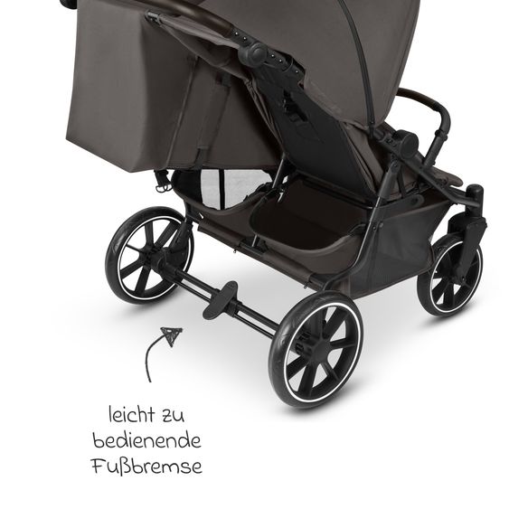 ABC Design Geschwister- & Zwillingskinderwagen Bayamo mit Liegeposition, Knickschieber - Nut