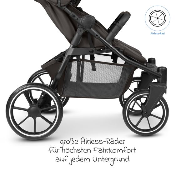 ABC Design Geschwister- & Zwillingskinderwagen Bayamo mit Liegeposition, Knickschieber - Nut