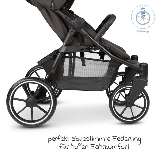ABC Design Geschwister- & Zwillingskinderwagen Bayamo mit Liegeposition, Knickschieber - Nut