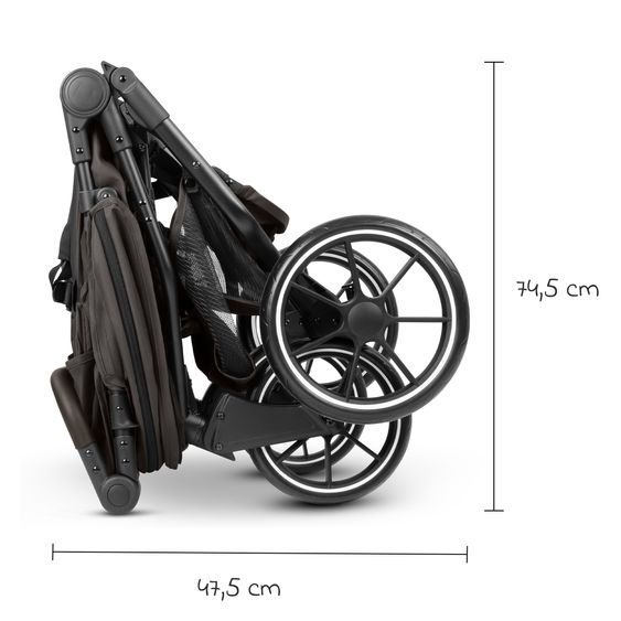 ABC Design Geschwister- & Zwillingskinderwagen Bayamo mit Liegeposition, Knickschieber - Nut