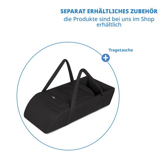 ABC Design Geschwister- & Zwillingskinderwagen D Two bis 22 kg Rücksitz mit Liegeposition und Einstiegshilfe - Black