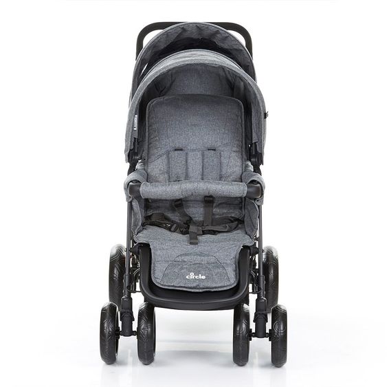 ABC Design Geschwisterwagen Tandem - Woven-Anthracite (Circle-Line)