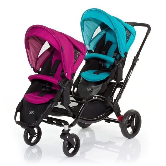 ABC Design Geschwisterwagen Zoom - Coral Grape