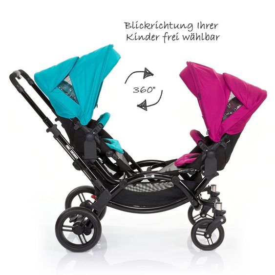 ABC Design Geschwisterwagen Zoom - Coral Grape