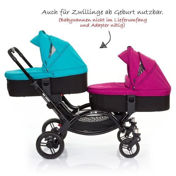 ABC Design Geschwisterwagen Zoom - Coral Grape