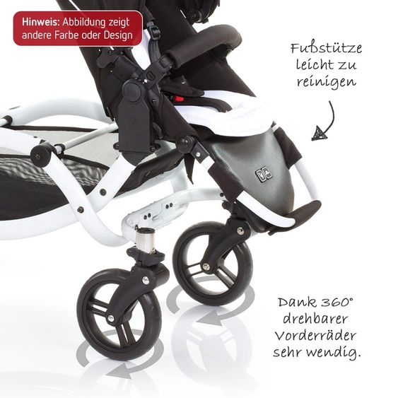 ABC Design Geschwisterwagen Zoom - Coral Grape