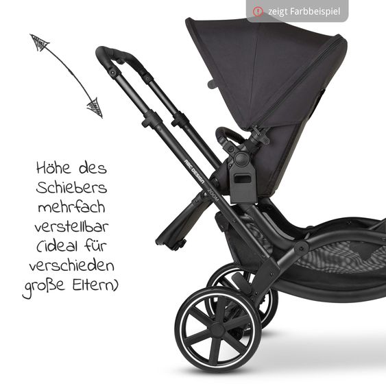 ABC Design Passeggino fratellare e passeggino gemellare Zoom - Set economico da 6 pezzi con 2 seggiolini sportivi, navicella e 2 cunei per la seduta - Pino