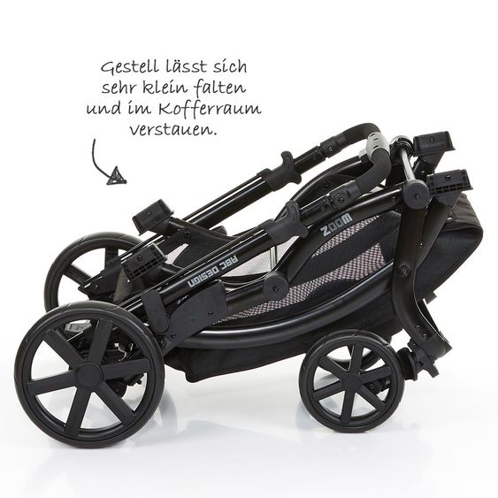 ABC Design Geschwisterwagen & Zwillingskinderwagen Zoom - Coal