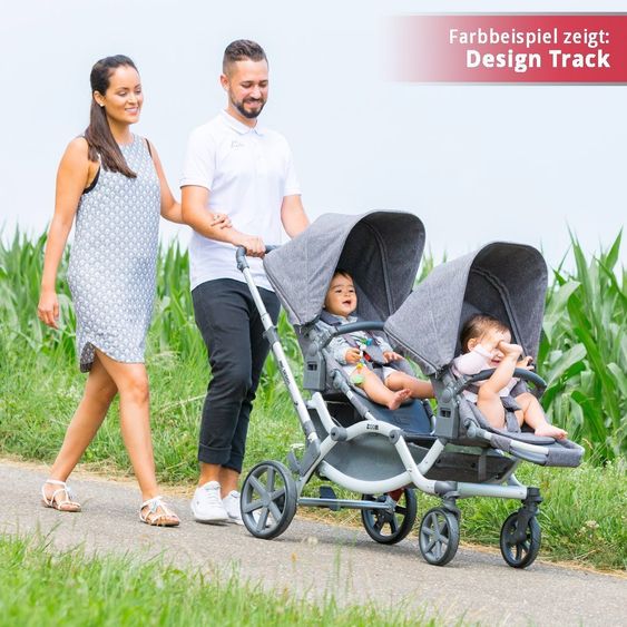 ABC Design Geschwisterwagen & Zwillingskinderwagen Zoom - Coal