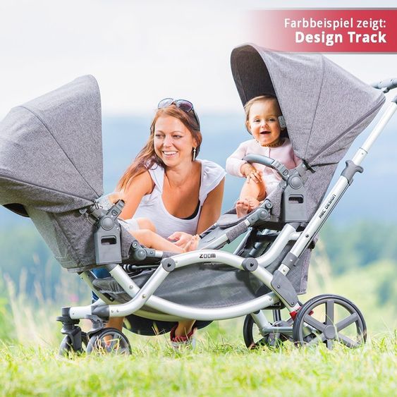 ABC Design Geschwisterwagen & Zwillingskinderwagen Zoom - Coal