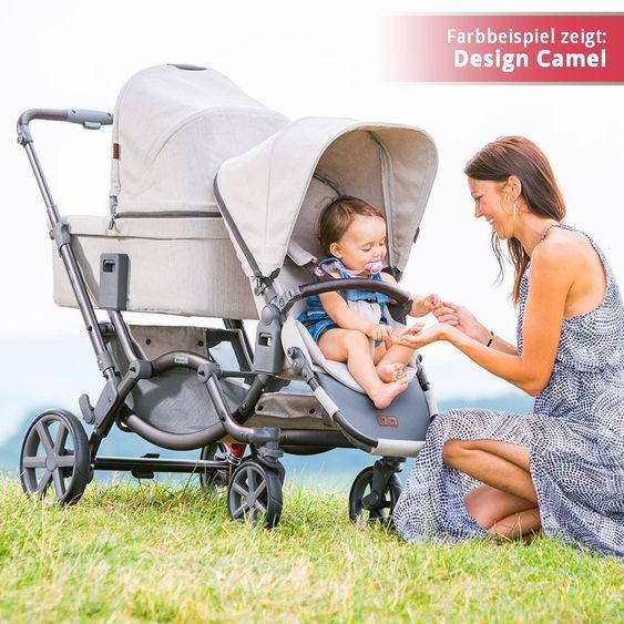 ABC Design Geschwisterwagen & Zwillingskinderwagen Zoom - Coal