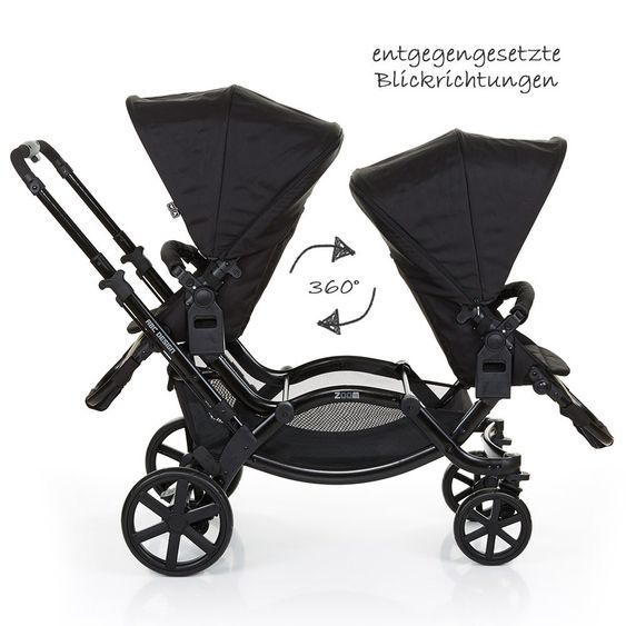 ABC Design Geschwisterwagen & Zwillingskinderwagen Zoom - Coal