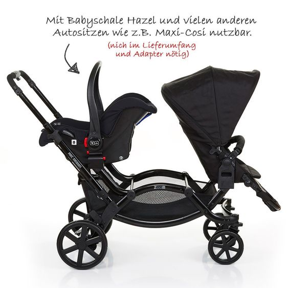ABC Design Geschwisterwagen & Zwillingskinderwagen Zoom - Coal