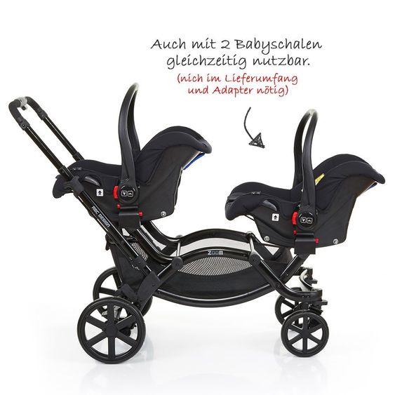 ABC Design Geschwisterwagen & Zwillingskinderwagen Zoom - Coal