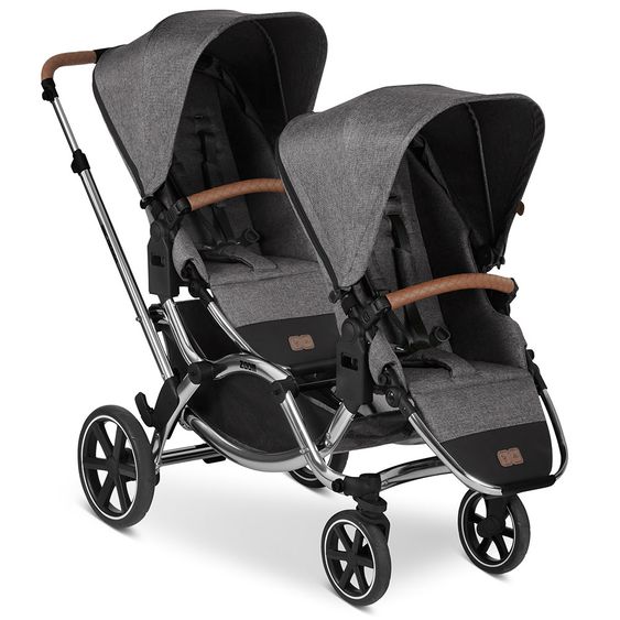 ABC Design Geschwisterwagen & Zwillingskinderwagen Zoom - Diamond Edition - Asphalt