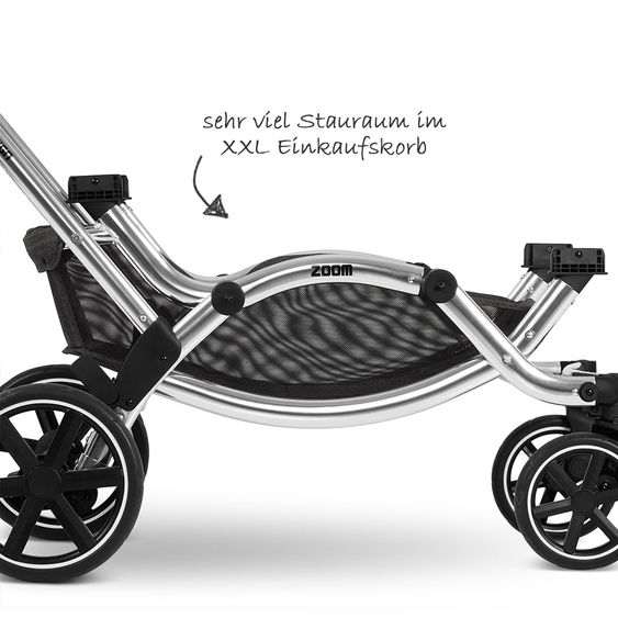 ABC Design Geschwisterwagen & Zwillingskinderwagen Zoom - Diamond Edition - Asphalt