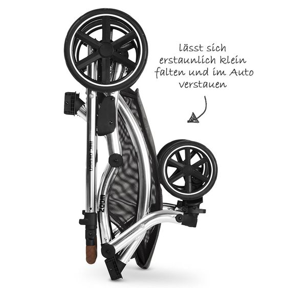 ABC Design Geschwisterwagen & Zwillingskinderwagen Zoom - Diamond Edition - Asphalt