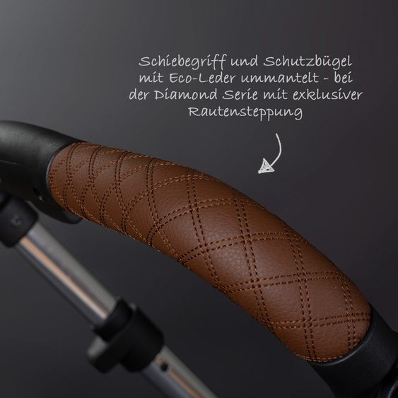 ABC Design Geschwisterwagen & Zwillingskinderwagen Zoom - Diamond Edition - Asphalt