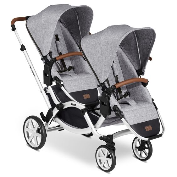 ABC Design Geschwisterwagen & Zwillingskinderwagen Zoom - Graphite Grey