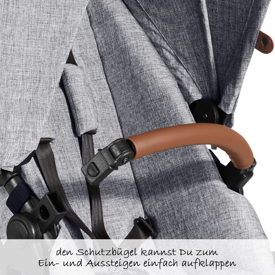 ABC Design Geschwisterwagen & Zwillingskinderwagen Zoom - Graphite Grey