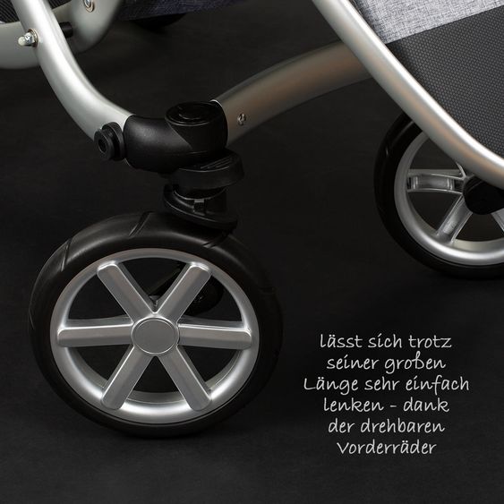 ABC Design Geschwisterwagen & Zwillingskinderwagen Zoom - Graphite Grey