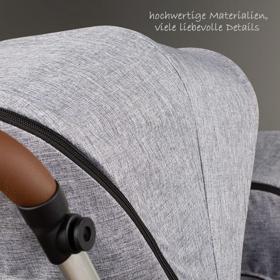 ABC Design Geschwisterwagen & Zwillingskinderwagen Zoom - Graphite Grey