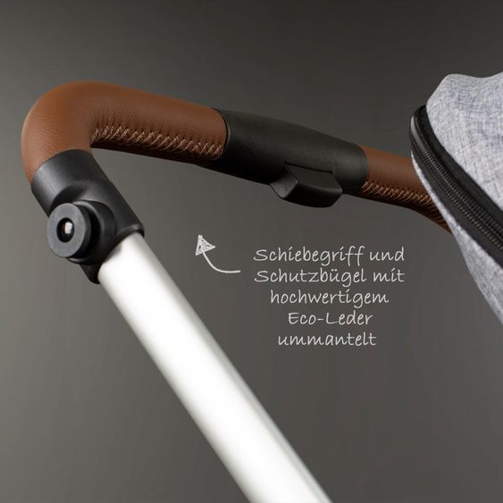 ABC Design Geschwisterwagen & Zwillingskinderwagen Zoom - Graphite Grey