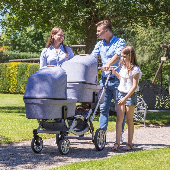 ABC Design Geschwisterwagen & Zwillingskinderwagen Zoom - Graphite Grey