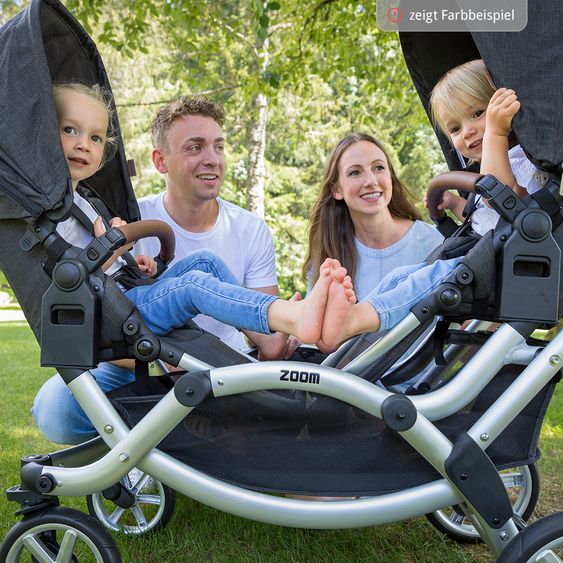 ABC Design Geschwisterwagen & Zwillingskinderwagen Zoom - Graphite Grey