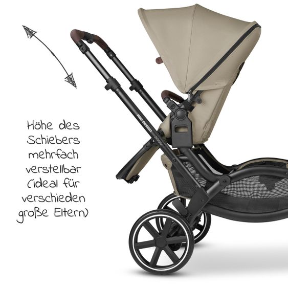 ABC Design Geschwisterwagen & Zwillingskinderwagen Zoom inkl. 2 Sportsitzen, Babywanne und Babyschale Tulip - Classic Edition - Reed