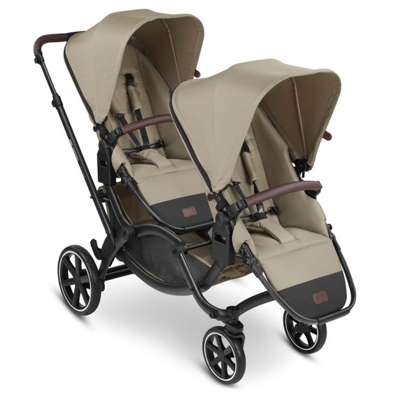 ABC Design Geschwisterwagen & Zwillingskinderwagen Zoom inkl. 2 Sportsitzen, Babywanne und Babyschale Tulip - Classic Edition - Reed