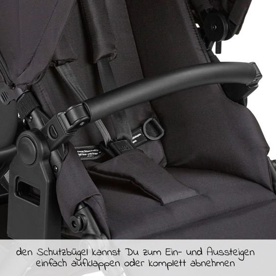 ABC Design Geschwisterwagen & Zwillingskinderwagen Zoom inkl. 2 Sportsitzen - Classic Edition - Ink